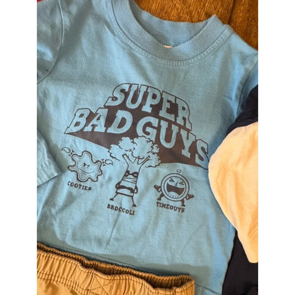 Baby Toddler Boy 12 Months Shirts Pants Jeans‎ Long Sleeves Fall Lot Bad Guys